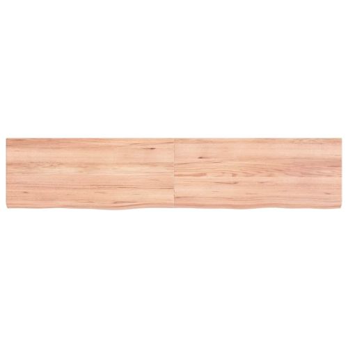 Плот за баня светлокафяв 140x30x(2-4) см обработено дърво масив