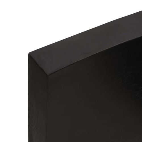 Плот за маса тъмнокафяв 120x60x(2-6) см обработен масивен дъб