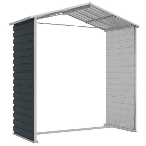 Градинска барака антрацит 191x130x198 см поцинкована стомана