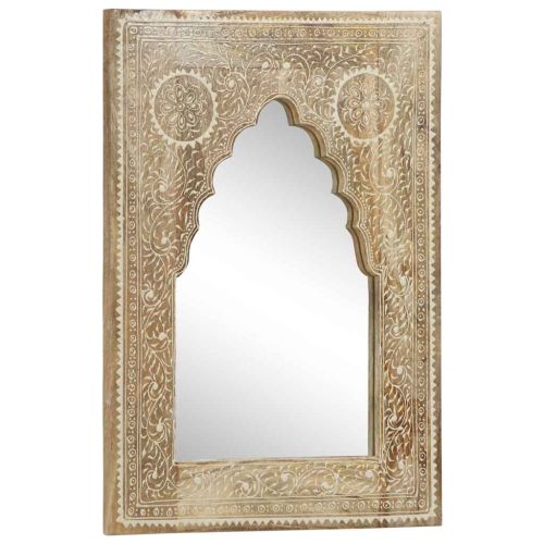 Ръчно декориранo огледало, 40x55 см, мангово дърво масив