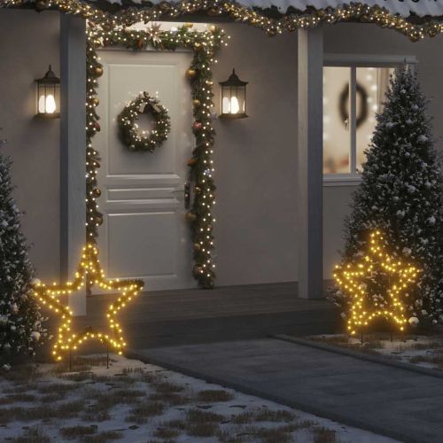 Коледна светеща украса с шипове, звезда, 115 LED, 85 см