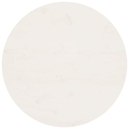 Плот за маса, кръгъл, бял, Ø70x3 см, бор масив