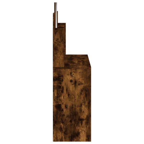 Тоалетка с огледало, опушен дъб, 96x39x142 см