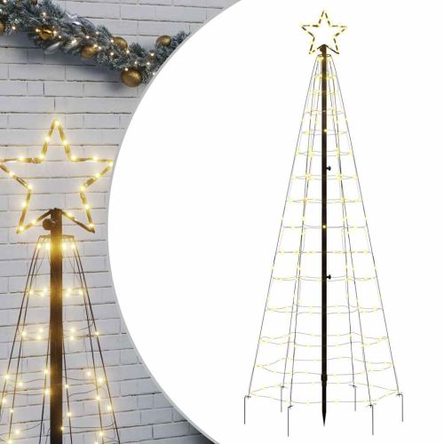 LED коледна елха с шипове 220 LED топло бяло 180 см