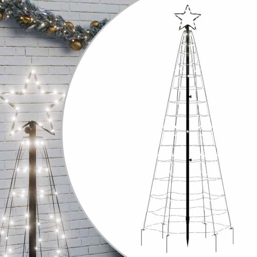 LED коледна елха с шипове 220 LED студено бяло 180 см