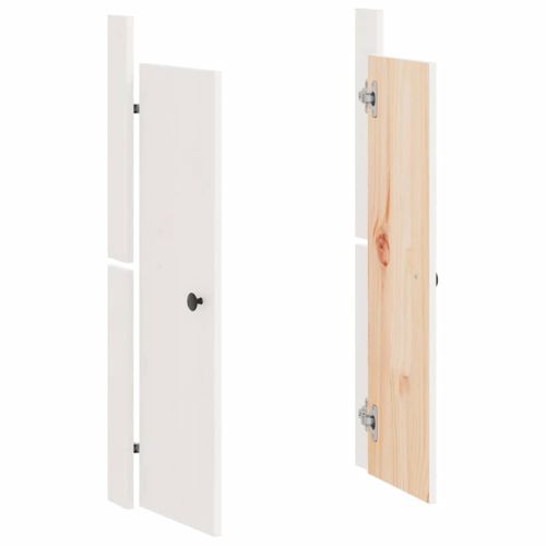 Кухненски вратички за открито MEPPEL 2 бр бели 50x9x82 см бор масив