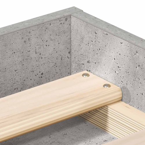 Рамка за легло, бетонно сиво, 100x200 см