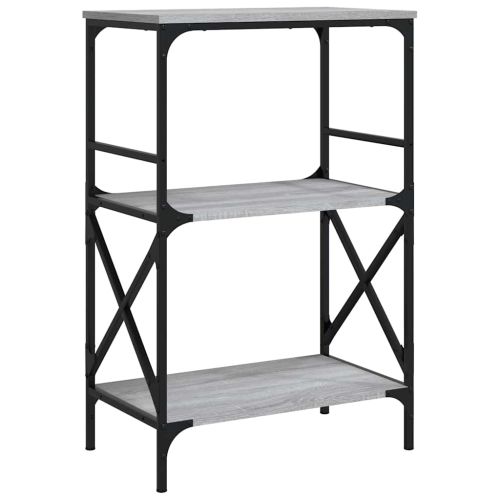 Библиотека 3 рафта сив сонома 59x35x90,5 см инженерно дърво