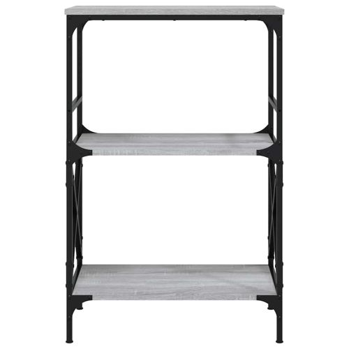 Библиотека 3 рафта сив сонома 59x35x90,5 см инженерно дърво