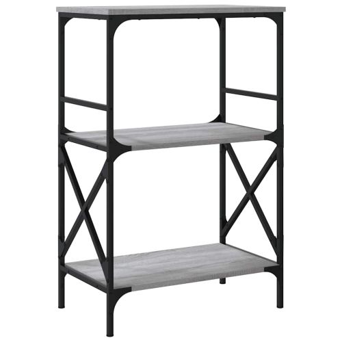 Библиотека 3 рафта сив сонома 59x35x90,5 см инженерно дърво