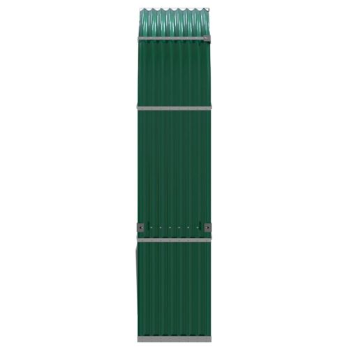Поставка за дърва, зелена, 120x45x210 см, поцинкована стомана
