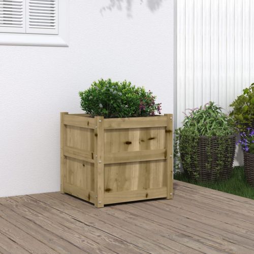 Градинска кашпа 50x50x50 см импрегниран бор