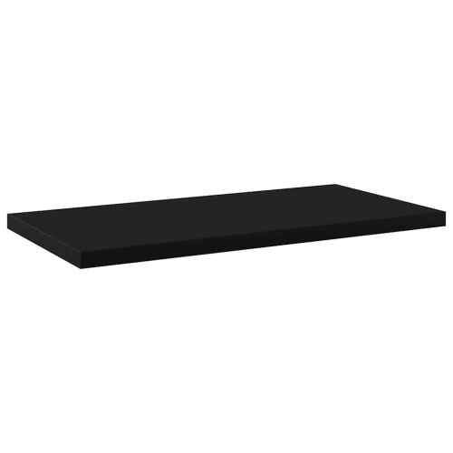 Рафтове за етажерка, 4 бр, черни, 40x20x1,5 см, инженерно дърво