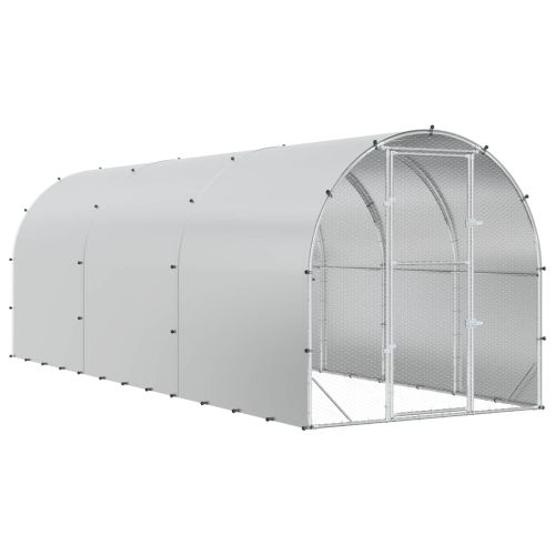 Кокошарник Сребристо 600 x 200 x 200 см Поцинкована стомана