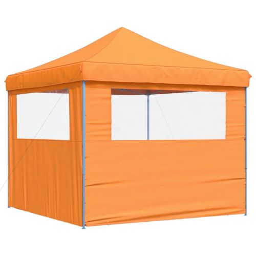 Сгъваема парти шатра pop-up с 2 странични стени оранжева