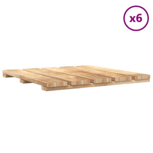 Плочка за decking 6 бр. Кафяво 50 x 50 cm