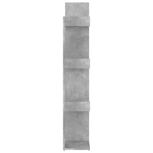 Библиотека, бетонно сива, 48x25,5x140 см, инженерно дърво