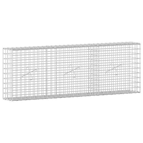 Габион с 5 мм жица и мрежа 5x5 см 150x20x50 см