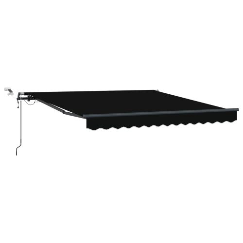 Прибираща се тента Черно 300 x 250 cm Полиестер