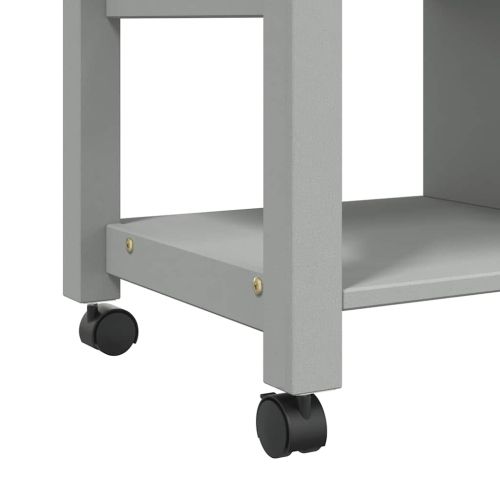 Кухненска количка "MONZA" 84x40x88,5 см сива борово дърво масив