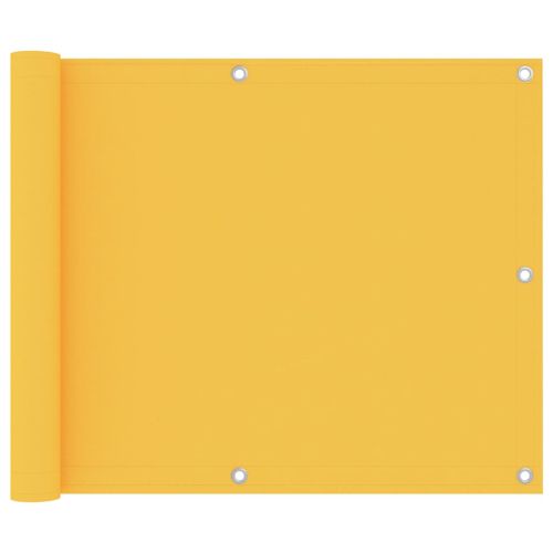 Балконски параван, жълт, 75x600 см, оксфорд плат