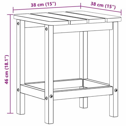 Странична маса Черно 38 x 38 x 46 см Полиетилен