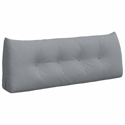 Възглавница за гръб Светлосиво 120 x 50 x 24 cm текстил