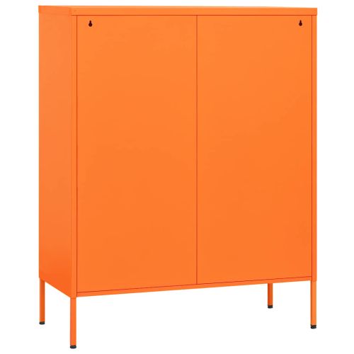 Шкаф с чекмеджета, оранжев, 80х35х101,5 см, стомана
