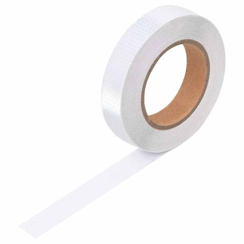 Светлоотразителна лента бяла 2,5 см x 20 м PVC