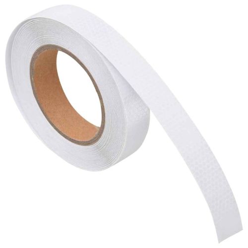 Светлоотразителна лента бяла 2,5 см x 20 м PVC