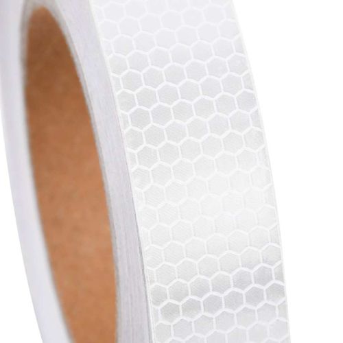 Светлоотразителна лента бяла 2,5 см x 20 м PVC