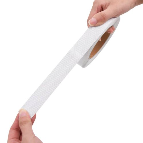 Светлоотразителна лента бяла 2,5 см x 20 м PVC