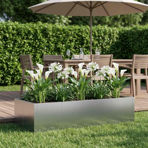 Задържащи стени 6 бр. 200 x 100 x 30 см Поцинкована стомана