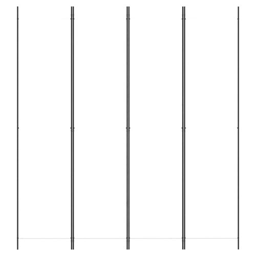 Параван за стая, 4 панела, бял, 200x220 см, текстил