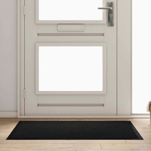 Мат за врата Черно 80 x 120 x 1.2 см Тедди плат