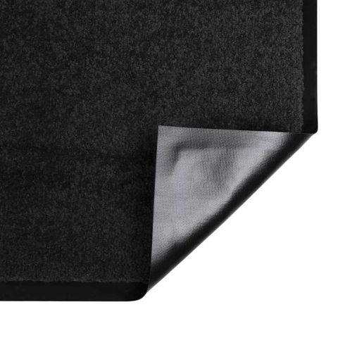Мат за врата Черно 80 x 120 x 1.2 см Тедди плат