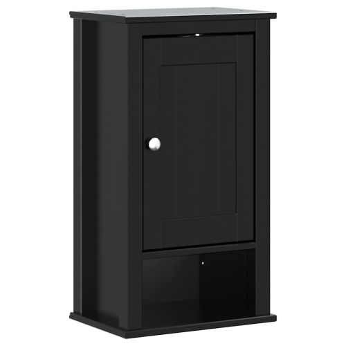 Шкаф за баня BERG черен 40x27x71,5 см бор масив