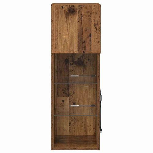 Стенен телевизионен шкаф 30,5 x 30 x 90 см Старо дърво
