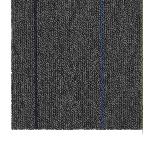 Килимна плочка Средно сиво с ивици 50 x 50 cm 4 бр. ПП и Битум