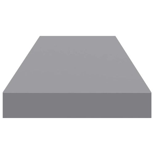 Окачени стенни рафтове, 4 бр, сиви, 80x23,5x3,8 см, МДФ