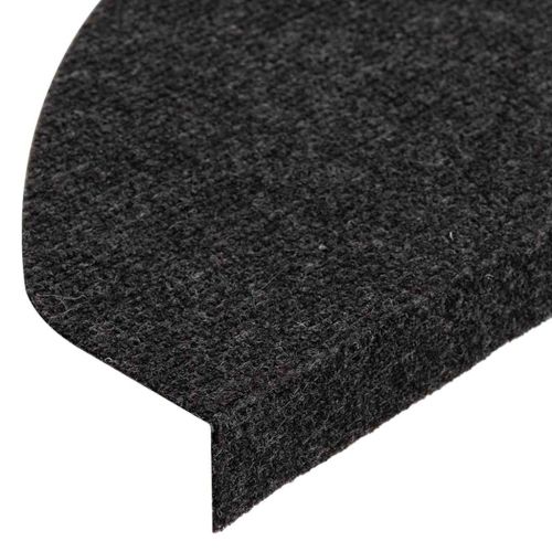 Самозалепващи стелки за стъпала, 15 бр, 65x22,5x3,5 см, черни
