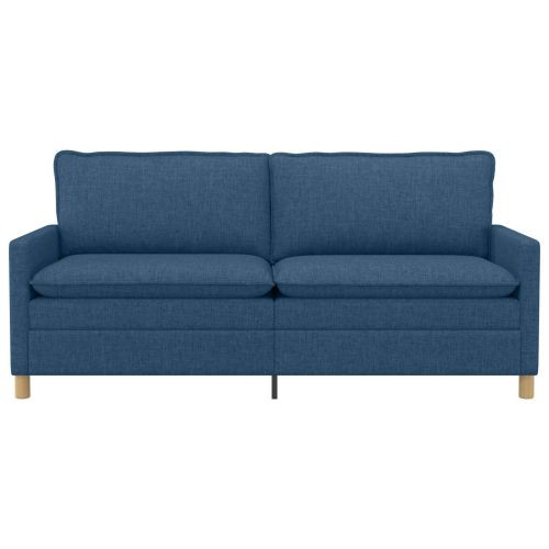 Диван 3-местен Синьо 196 x 81 x 87,5 см Текстил
