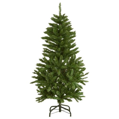 Изкуствена коледна елха с шарнири, 150 LED и топки, 150 см