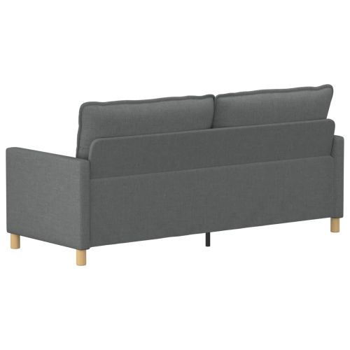 Диван 3-местен Тъмносиво 196 x 81 x 87,5 см Текстил