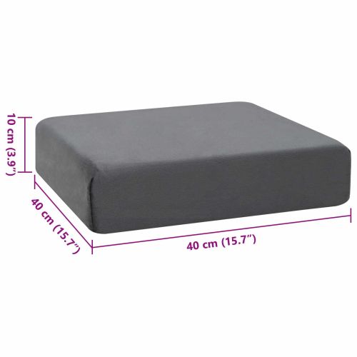 Възглавница за сядане 40 x 40 x 10 см PU пяна Сиво