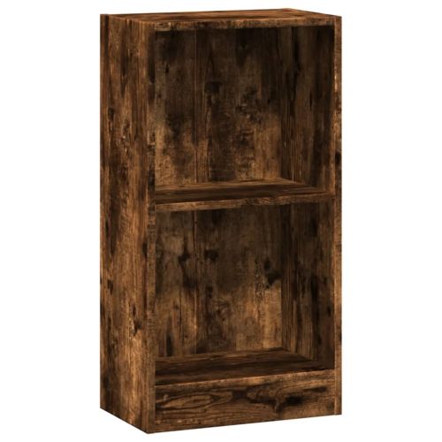 Библиотека, опушен дъб, 40x24x76 см, инженерно дърво
