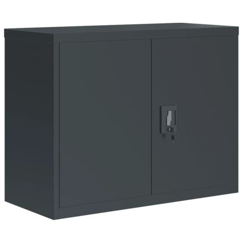 Шкаф за папки антрацит 90x40x70 см стомана