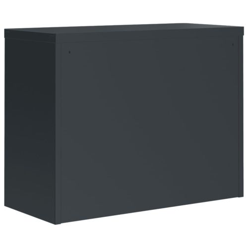 Шкаф за папки антрацит 90x40x70 см стомана