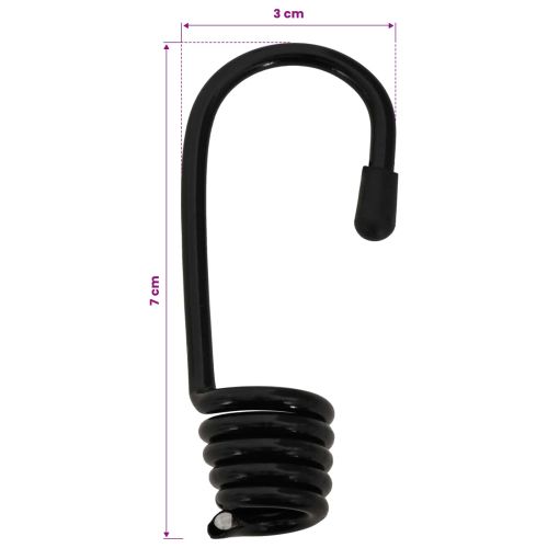 Бунджи въжета с куки 4 mm Черно PP и гума