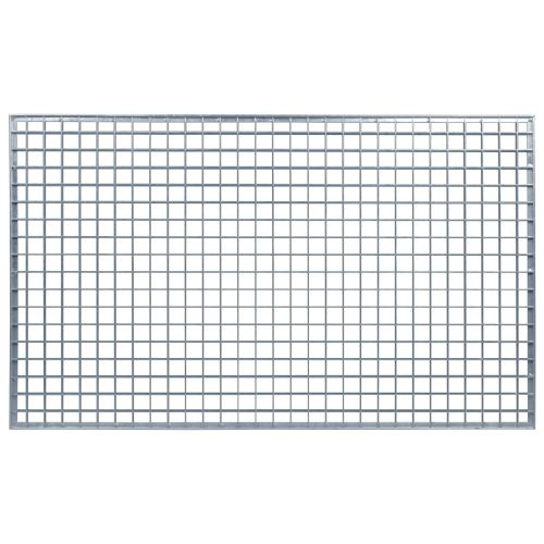 Решетка Сребристо 100 x 60 x 2 cm Горещо поцинкована стомана